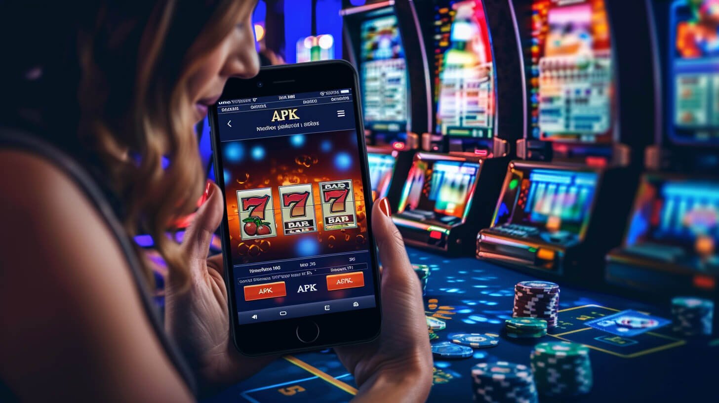 Tampilan aplikasi mhtoto di smartphone dengan game-slot dan sportsbook